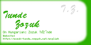 tunde zozuk business card